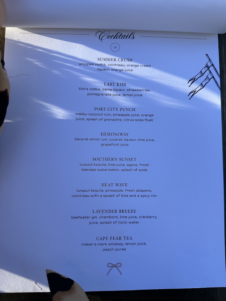 Menu - The Pilot House photo 3