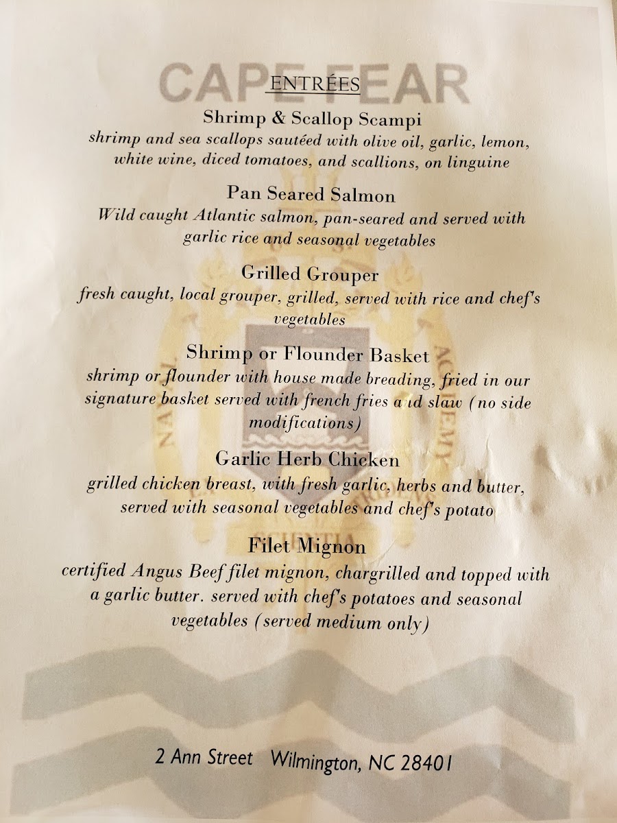 Menu - The Pilot House photo 9